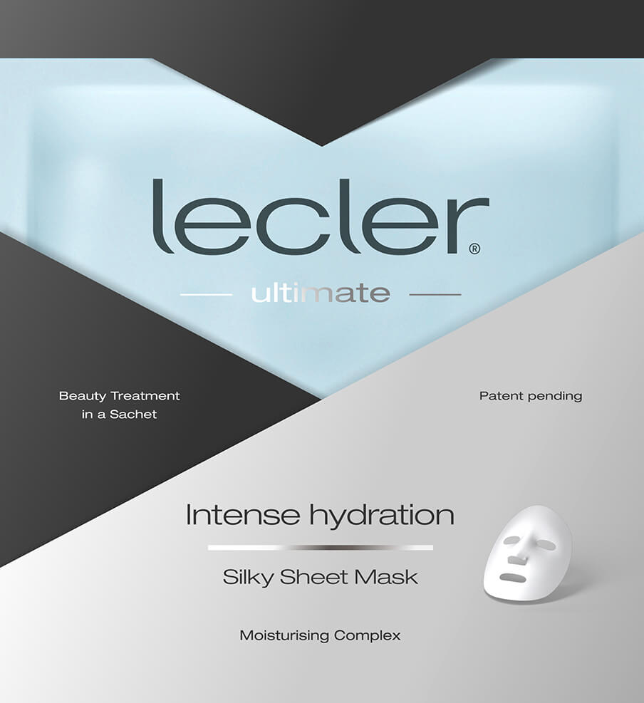 Intensyviai drėkinanti šilkinė lakštinė kaukė veidui - Lecler "Intense-Hydration"