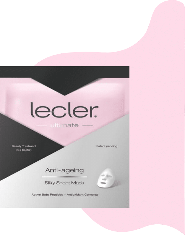 Stangrinanti šilkinė lakštinė veido kaukė Lecler "Anti - Ageing"
