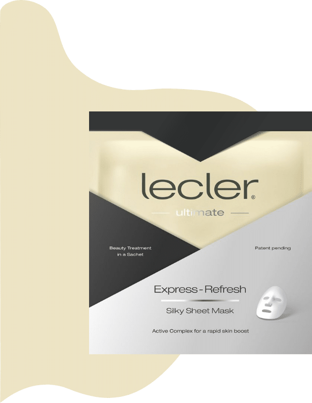 Greito poveikio šilkinė lakštinė veido kaukė Lecler "Express - Refresh"