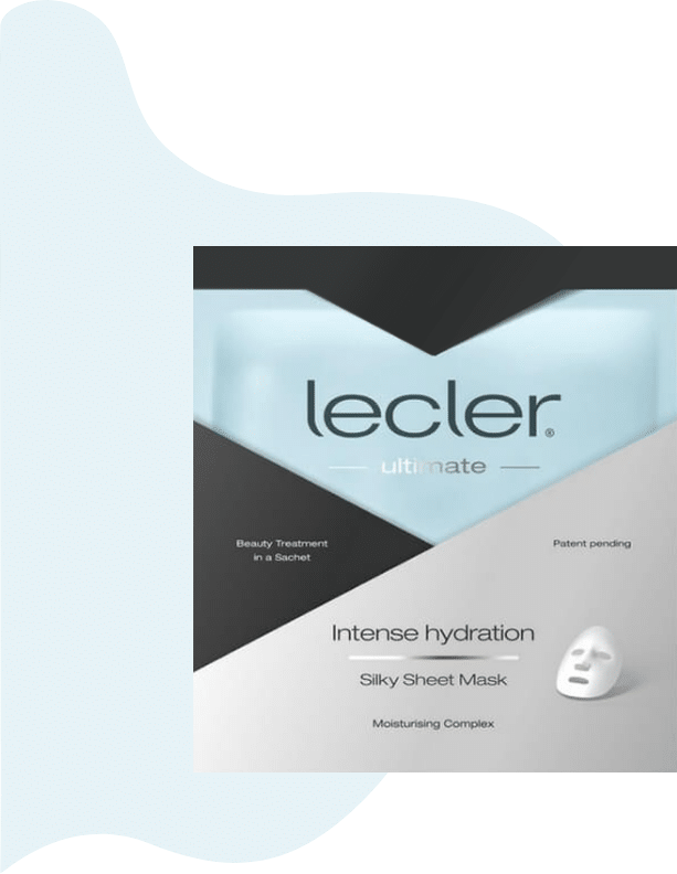 Intensyviai drėkinanti šilkinė lakštinė kaukė veidui - Lecler "Intense-Hydration"